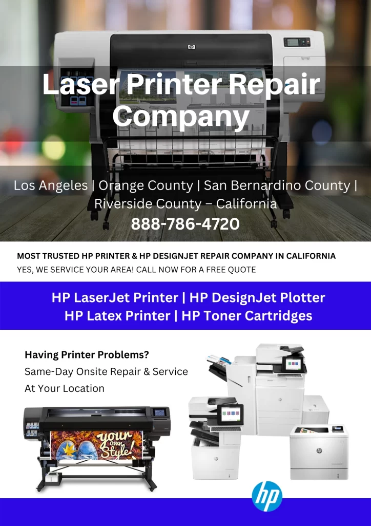 HP DesignJet T520 Plotter Printer Repair & service Los Angeles, Orange County, Riverside County, San Bernardino County, San Diego County
